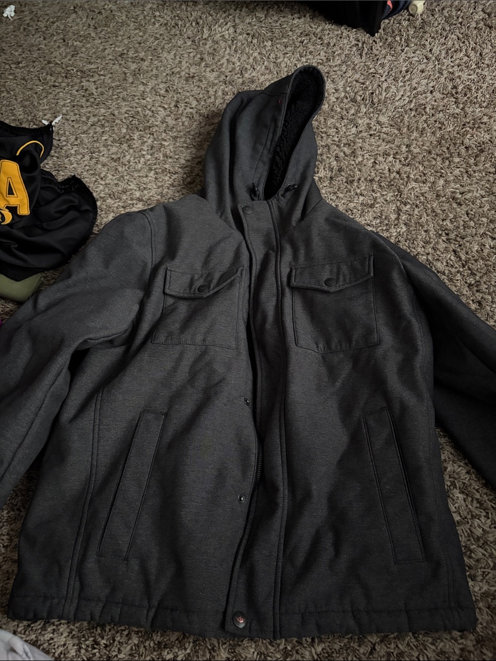 Dockers Dark Gray Hooded Coat